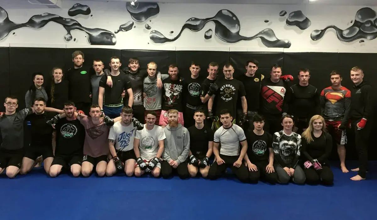 The Holohan team together on the blue mats